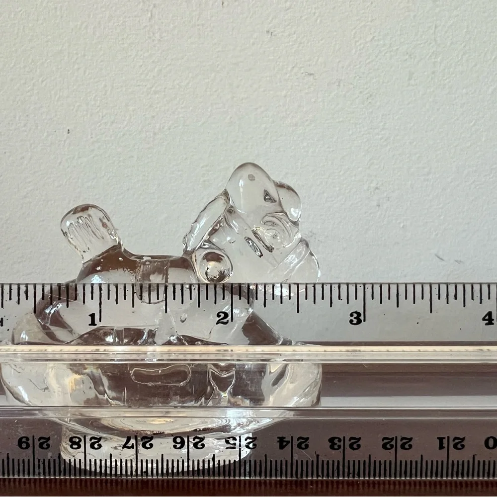 Vintage First Birthday Glass‎ Rocking Horse Candle Holder